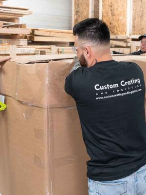 custom crating and logistics setting up a new crate